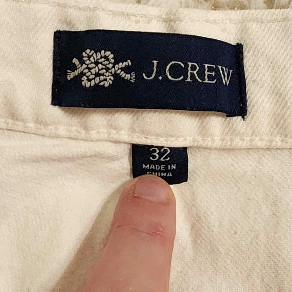 J. Crew wide flared leg cream Relaxed jeans‎ size 32 new!!